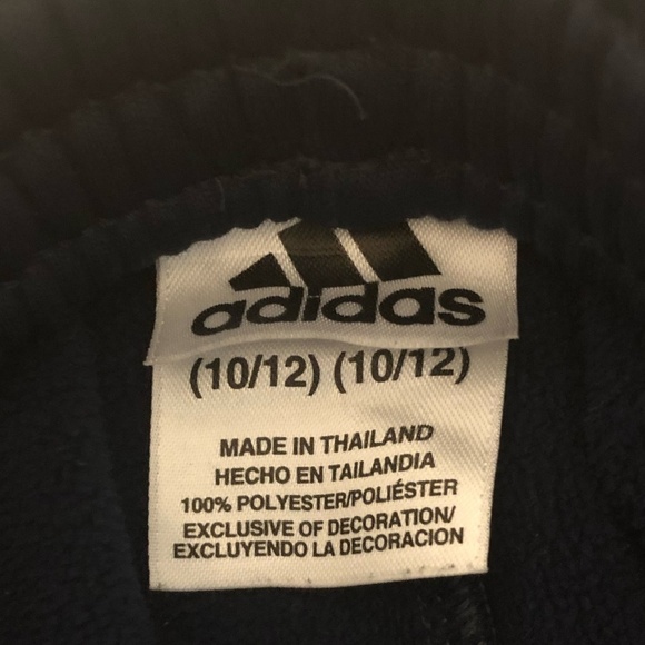 ADIDAS Kids Classic Side Stripes Athletic Sweatpants Size 10/12 Navy Blue - Picture 7 of 10